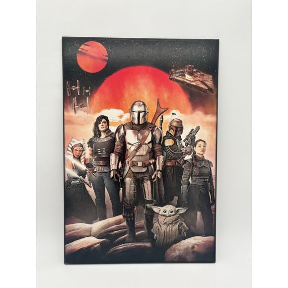 Mandalorian Wall Art Star Wars Wooden Sign Grogu Star Wars Decor - Picture 4 of 4